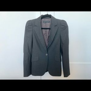 Zara charcoal grey puff sleeve blazer | Small